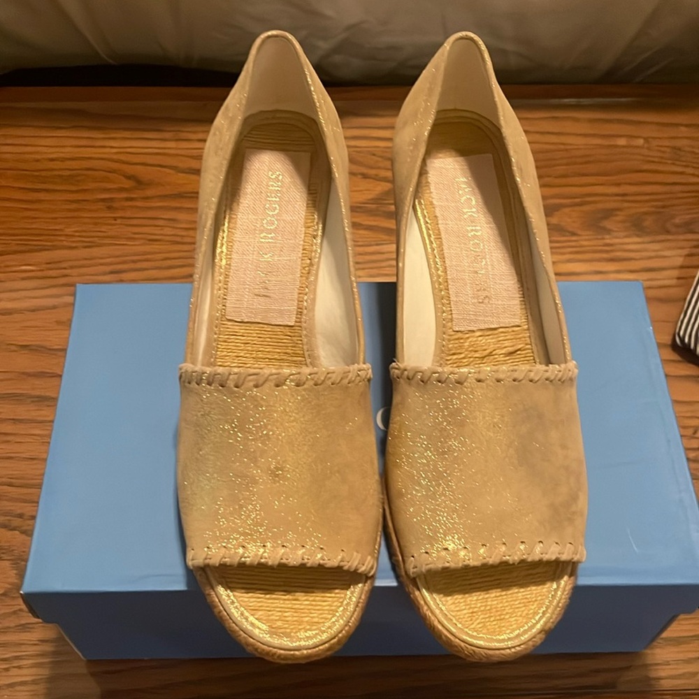 Jack Rogers Palmer wedge in gold